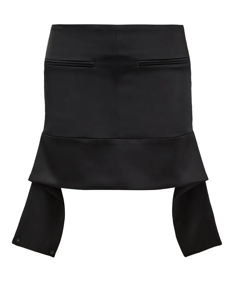Courrèges Satin-Minirock mit Gürtel Reversed 