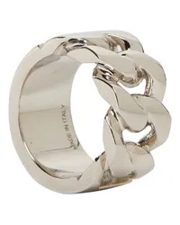 Alexander McQueen Ketten-Ring Identity Silver