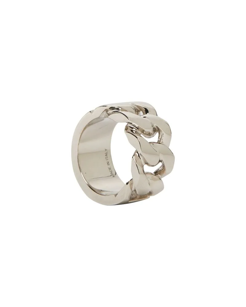 Alexander McQueen Ketten Ring Identity Silver