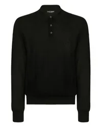 Dolce & Gabbana Pullover im Polo-Stil Black