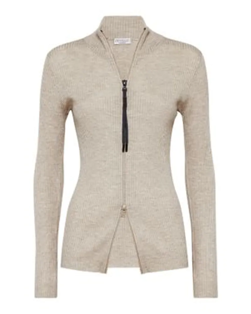 Brunello Cucinelli Leichter Cardigan Beige