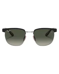 Ray Ban Rechteckige Sonnenbrille Scuderia Ferrari Collection Black