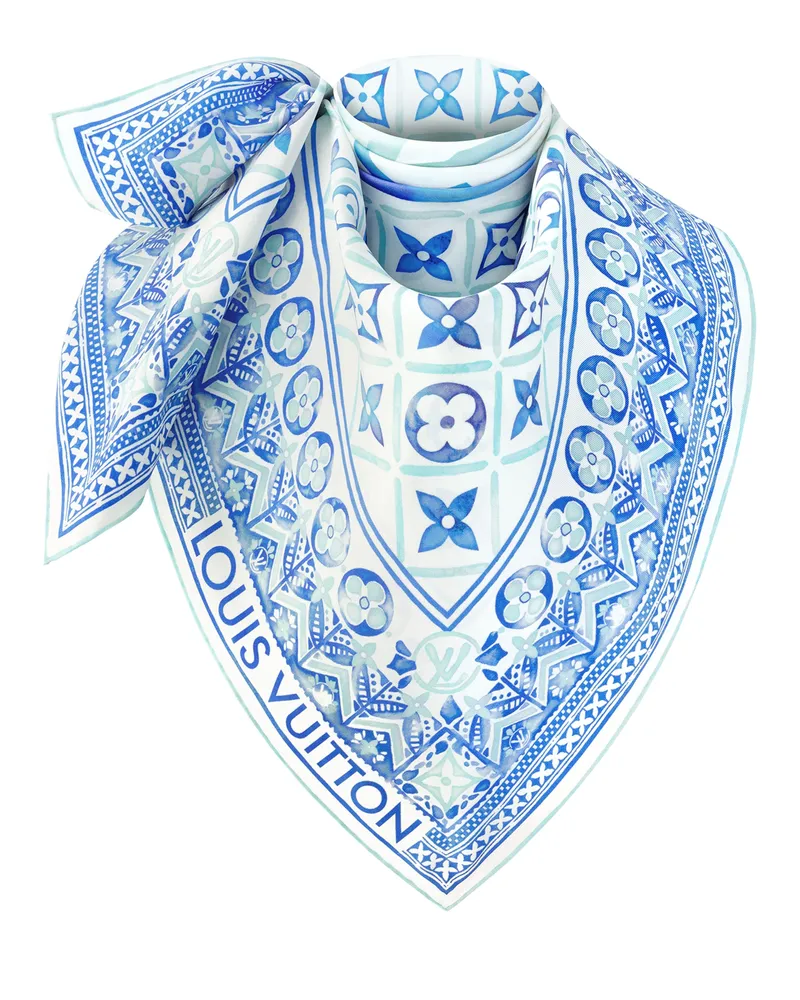 Louis Vuitton LV Tiles Carré 90 Blue