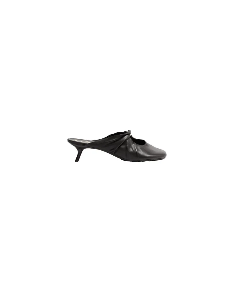 Loewe Mules Pebble 45 aus weichem Lammnappa Black