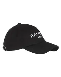 Balmain Baumwollcap mit Balmain-Logo Black