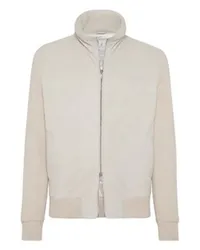 Brunello Cucinelli Wattierte Bomberjacke Beige