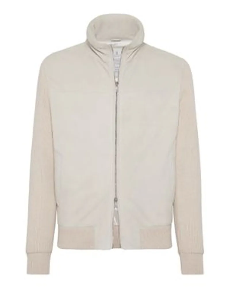 Brunello Cucinelli Wattierte Bomberjacke Beige