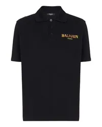 Balmain Poloshirt mit Logo Black