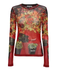 J.W.Anderson Transparentes Langarm-Top Red