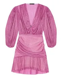 Maje Kurzes Lamé-Kleid Pink