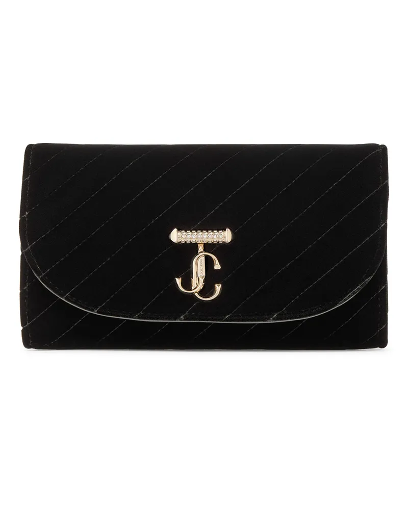 Jimmy Choo Brieftasche Curve mit Kette Black