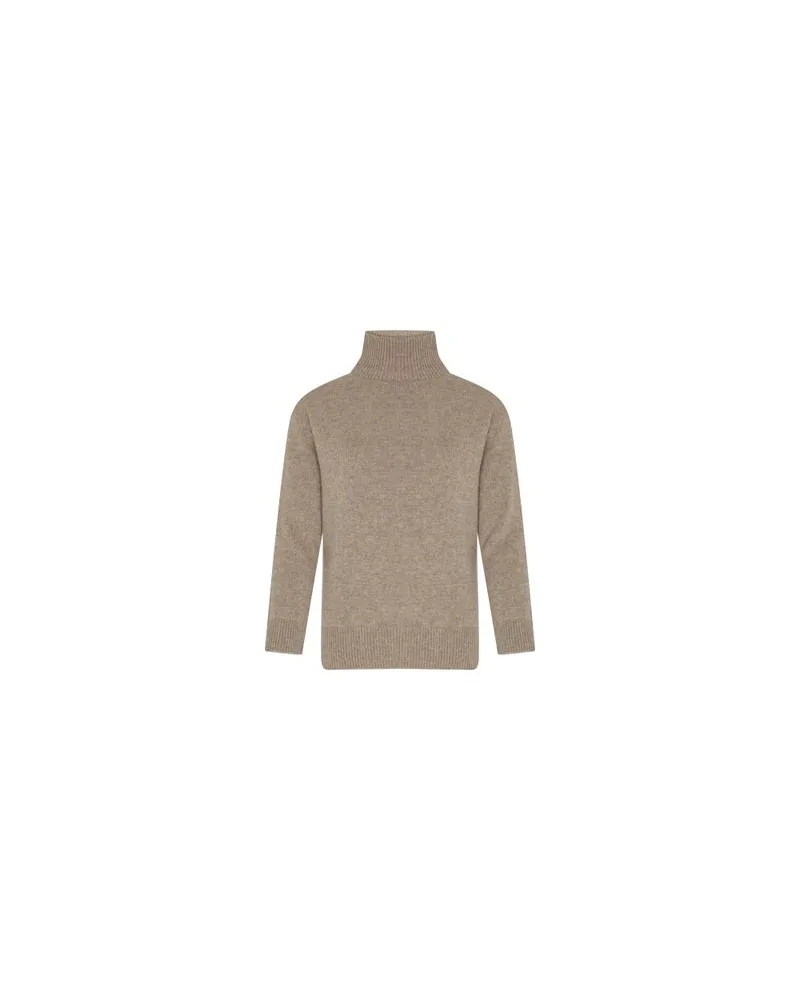 Max Mara Quercia Pullover mit Stehkragen Brown