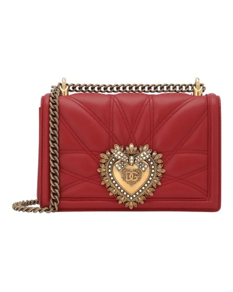 Dolce & Gabbana Mittelgroße Schultertasche Devotion Red