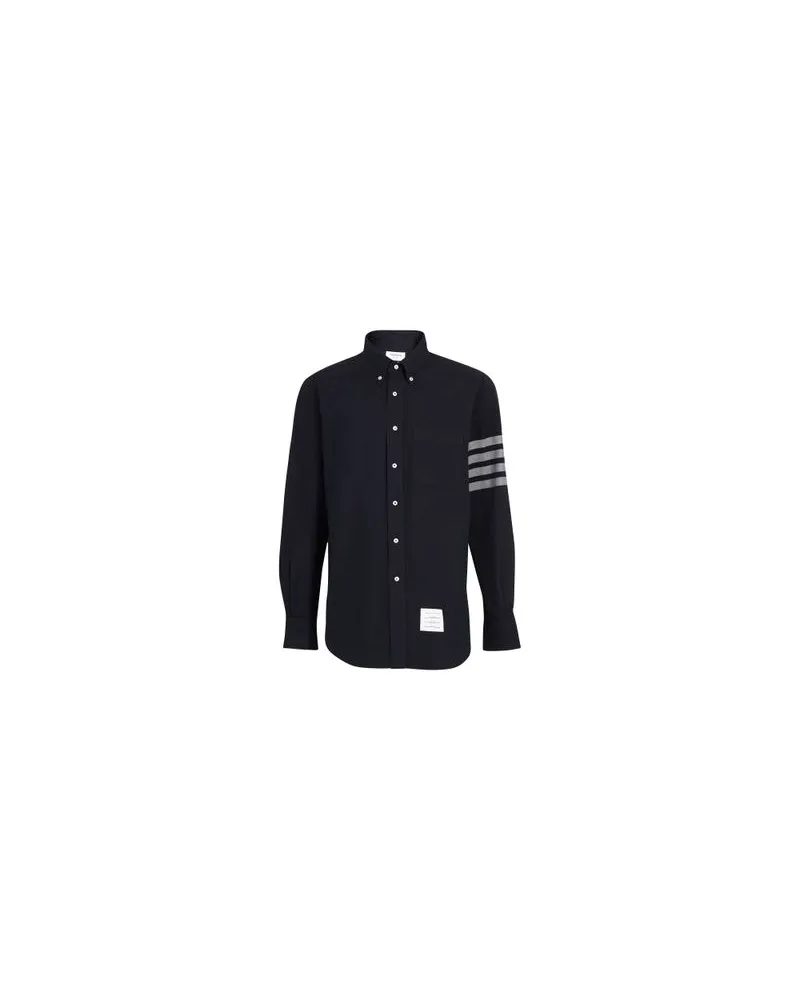 Thom Browne Baumwollhemd Bar Navy