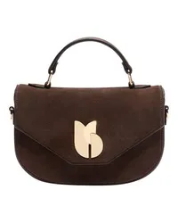 ba&sh Wildleder-Tasche Sign S Brown