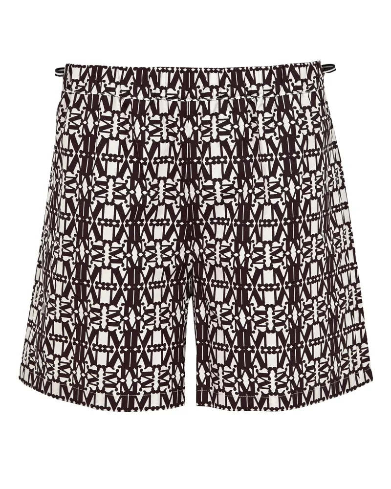 Max Mara Shorts aus Baumwollpopeline mit Print Taiga 