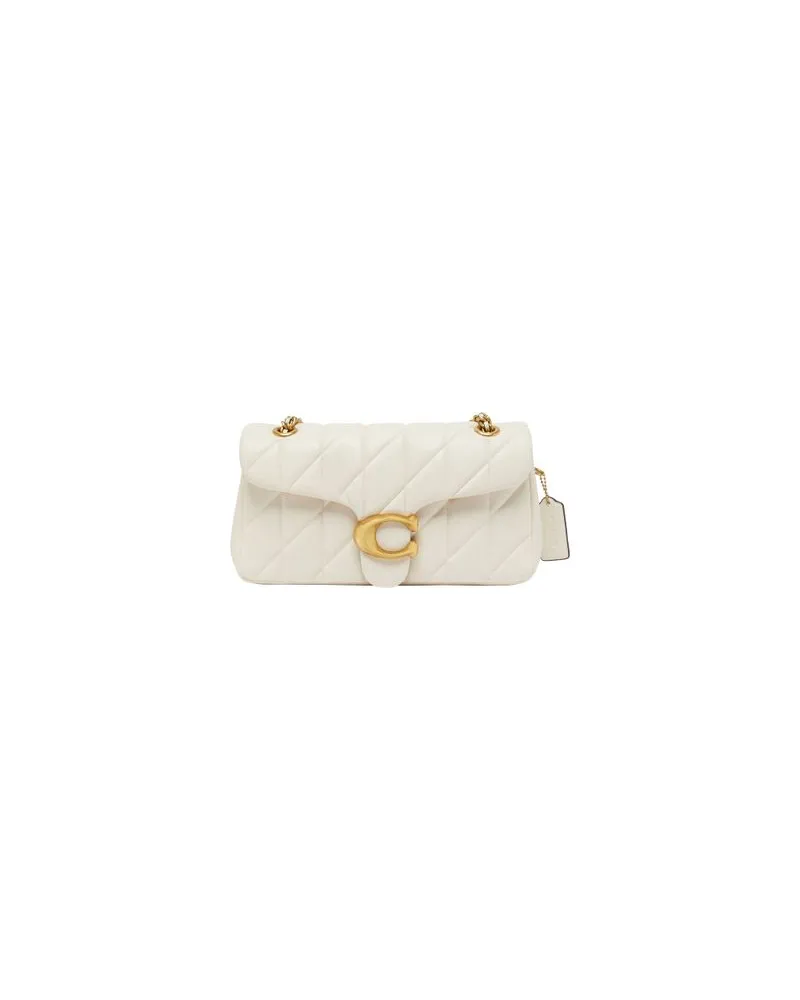 Coach Schultertasche mit Steppung Tabby 26 Off-white