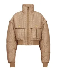 Balmain Kurze Bomberjacke Beige