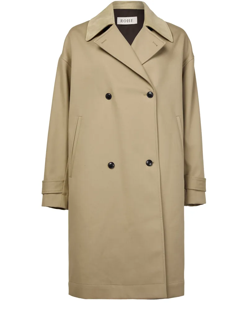 Róhe Garden Coat mit Wildlederkragen 