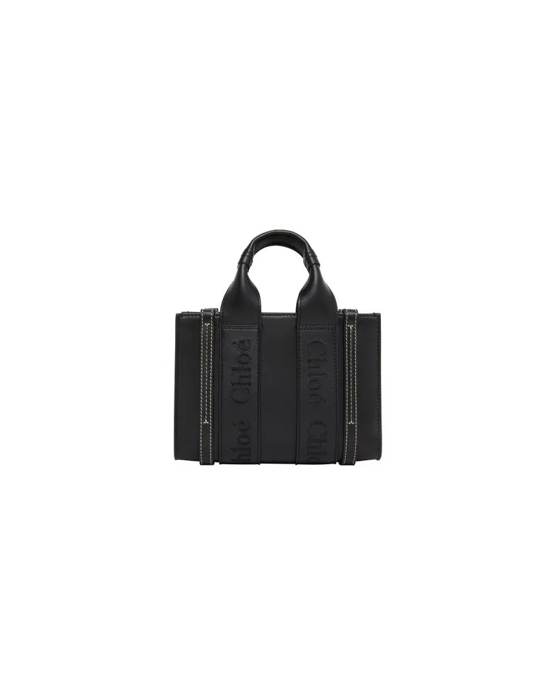 Chloé Mini-Cabas-Tasche Woody Black