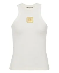 Balmain Tanktop Pb mit Stickerei White