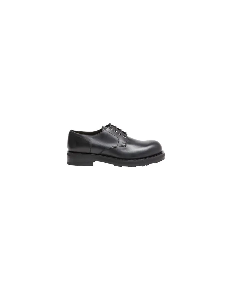 The Row Lug sole derbies in leather Black