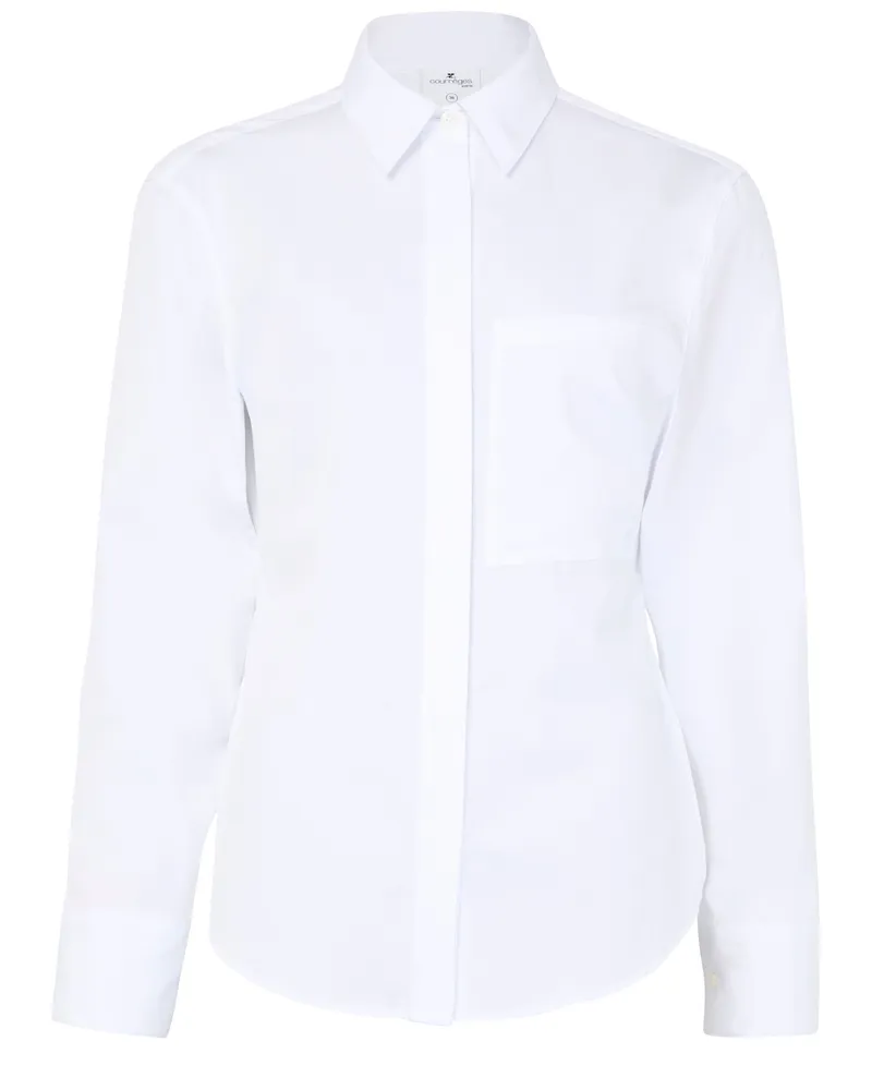 Courrèges Hemd aus Popeline mit 2 Taschen 