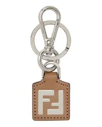 Fendi Schlüsselanhänger Squared FF Beige