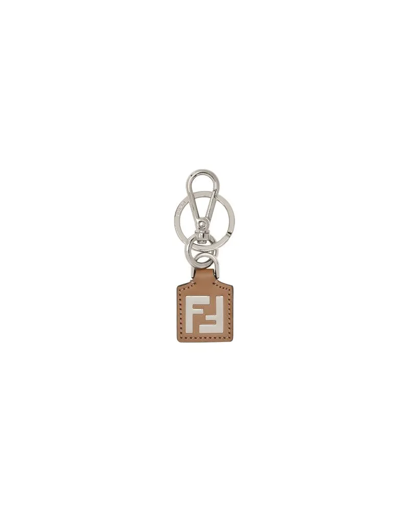 Fendi Schlüsselanhänger Squared FF Beige