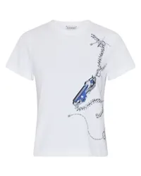 Burberry T-Shirt mit Printmotiv White