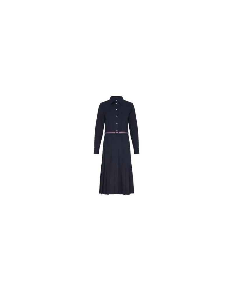 Thom Browne Plissiertes Midikleid Navy