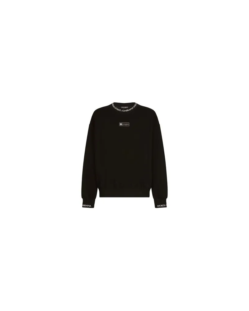 Dolce & Gabbana Sweatshirt mit Rundhalsausschnitt Black