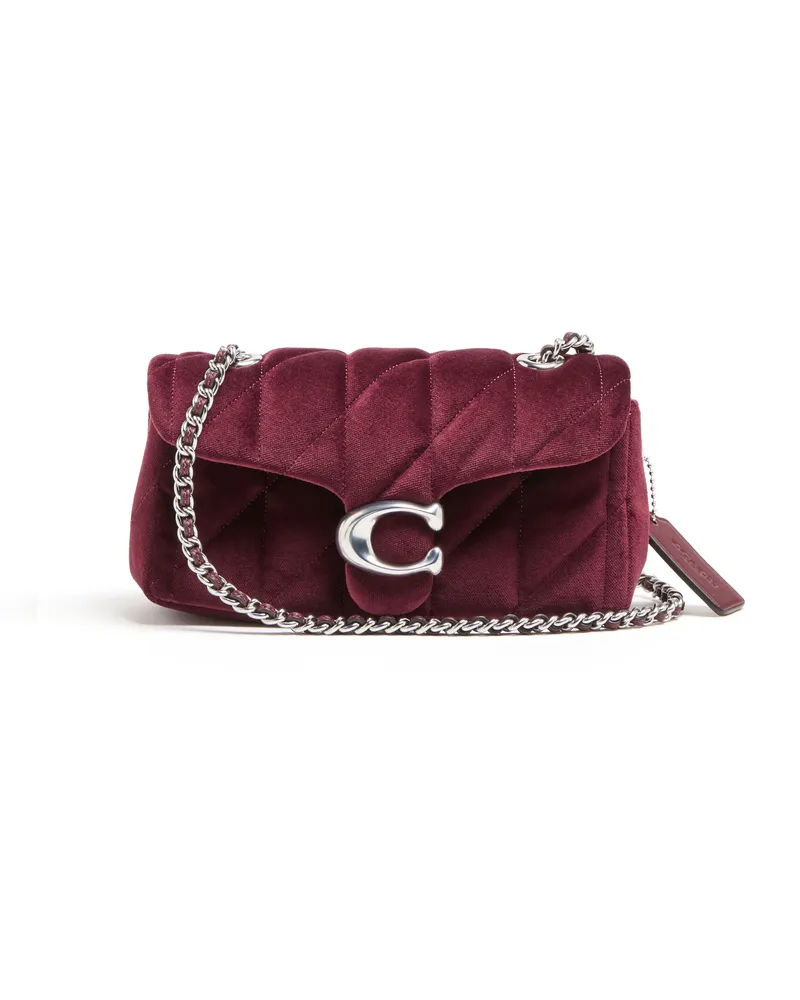 Coach Gesteppte Schultertasche aus Samt Tabby 20 