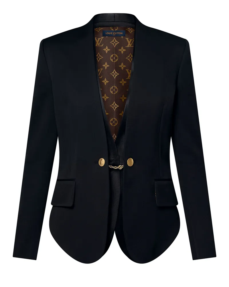 Louis Vuitton Kragenloser Blazer mit Ketten-Detail 