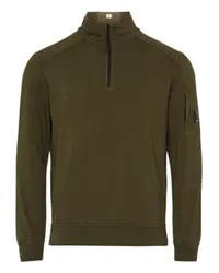 C.P. Company Sweatshirt mit Reißverschlusskragen Light Fleece Ribbed Green