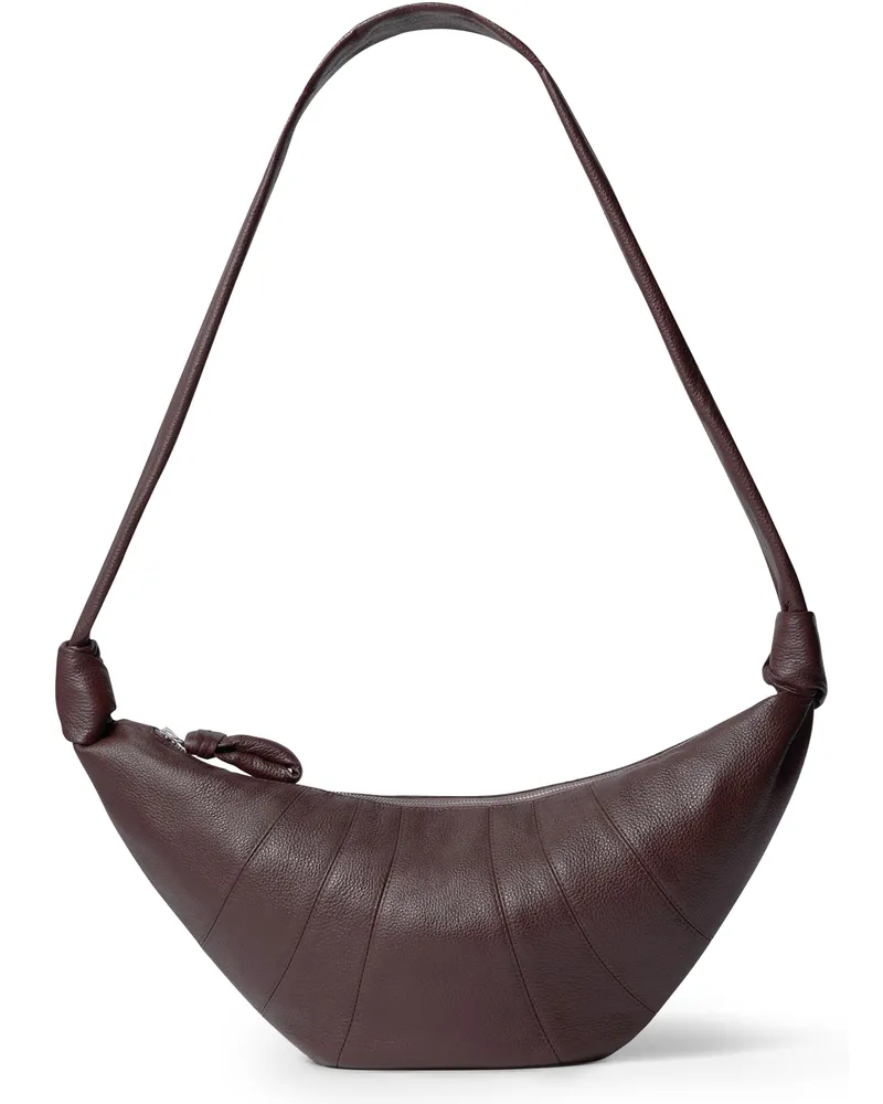 Christophe Lemaire Mittelgroße Tasche aus genarbtem Leder Croissant 