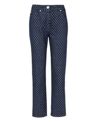 Balmain Straight-Jeans mit Mini-Monogramm Blue