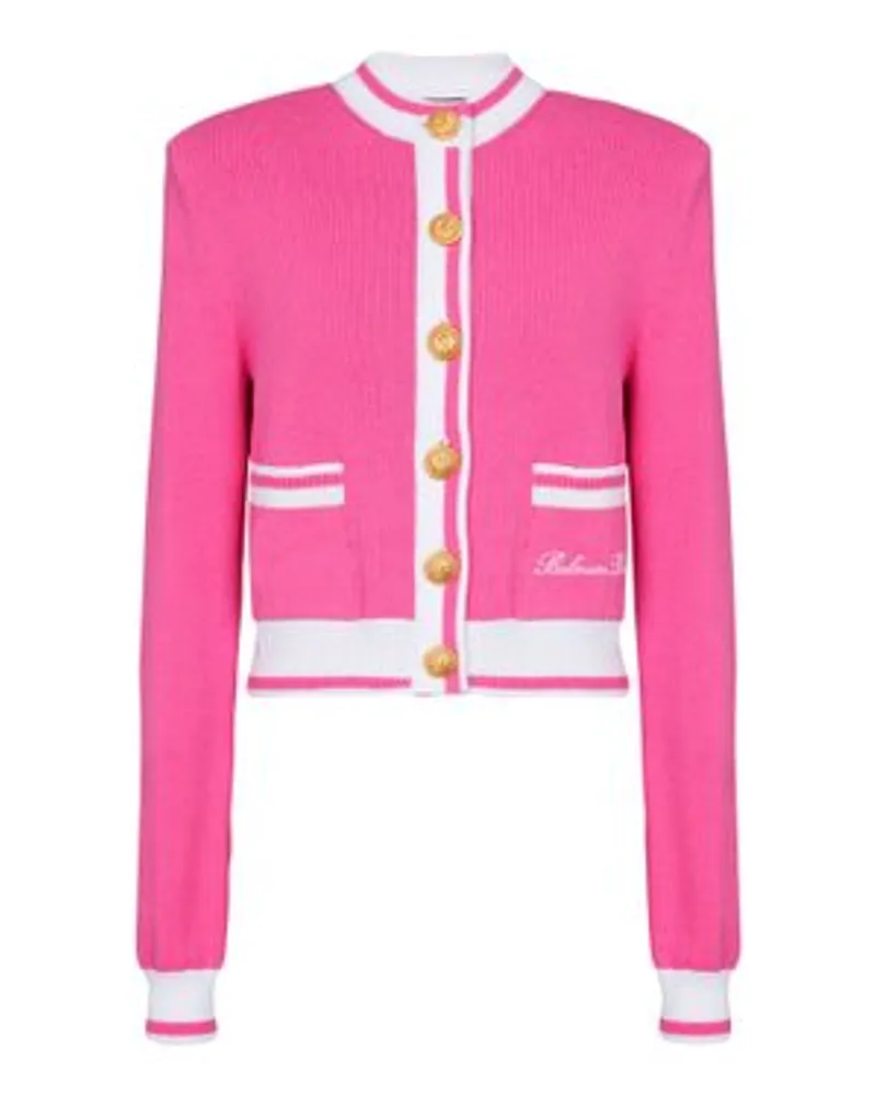 Balmain Cardigan Balmain Signature Pink