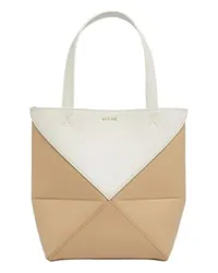 Loewe Mini-Cabas-Tasche Puzzle Fold Beige