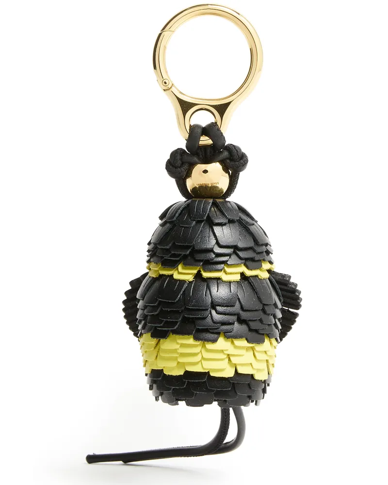 Loewe Taschenschmuck Biene aus klassischem Kalbsleder Yellow