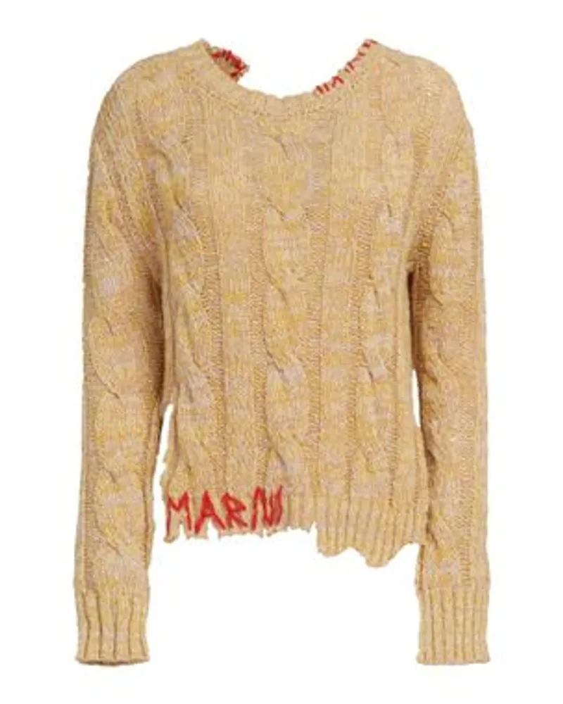 Marni Zopfstrickpullover Yellow