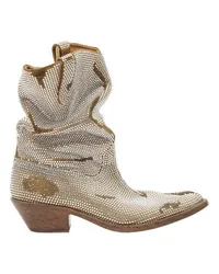 Maison Margiela Tabi Westernstiefel mit Strasssteinen Grey