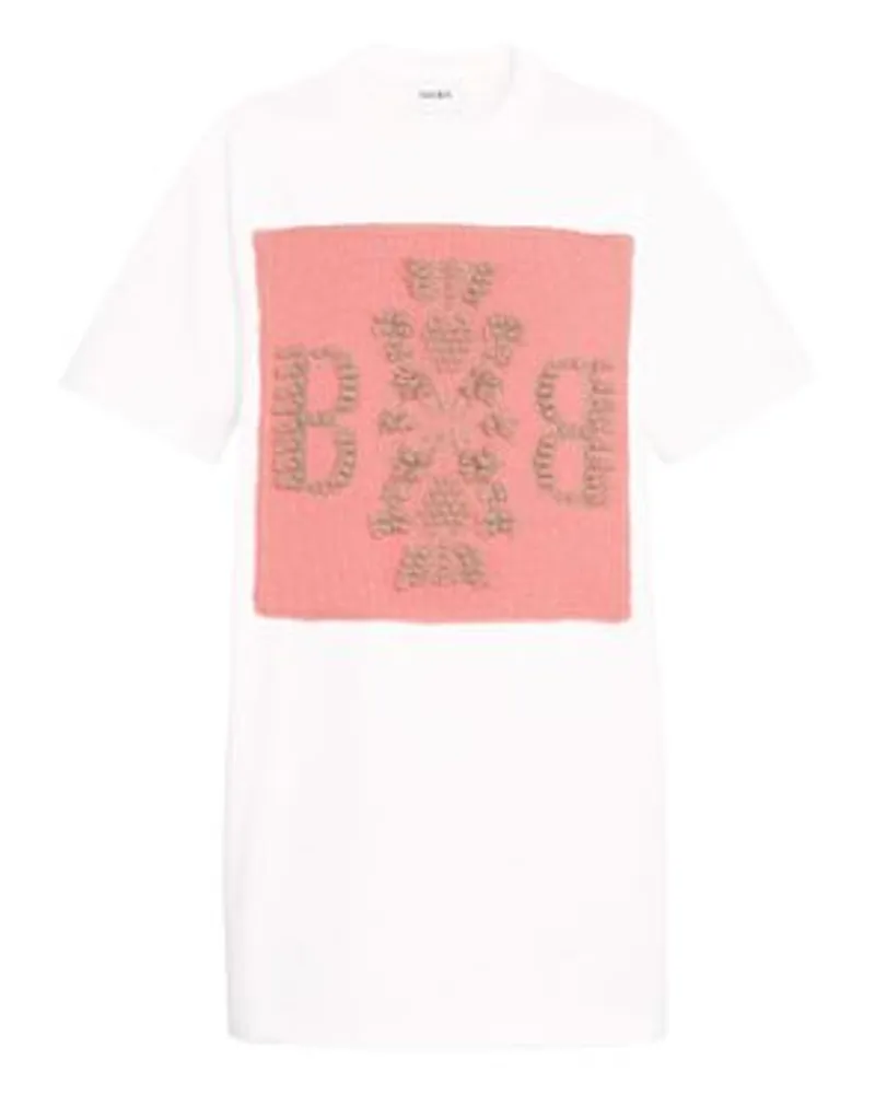 Barrie T-Shirt-Kleid mit Logo-Patch Pink