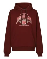 Dolce & Gabbana Jersey-Hoodie mit Logo-Print Burgundy