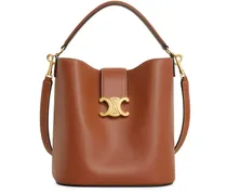 Mittelgrosse bucket-tasche Louise aus glattem kalbsleder