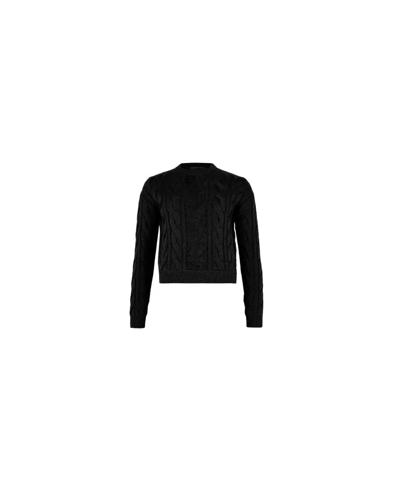 Valentino Garavani Midikleid aus Schurwolle Black