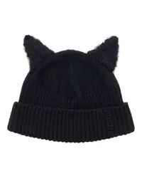 Marni Woll-Beanie mit Mohair-Ohren Black