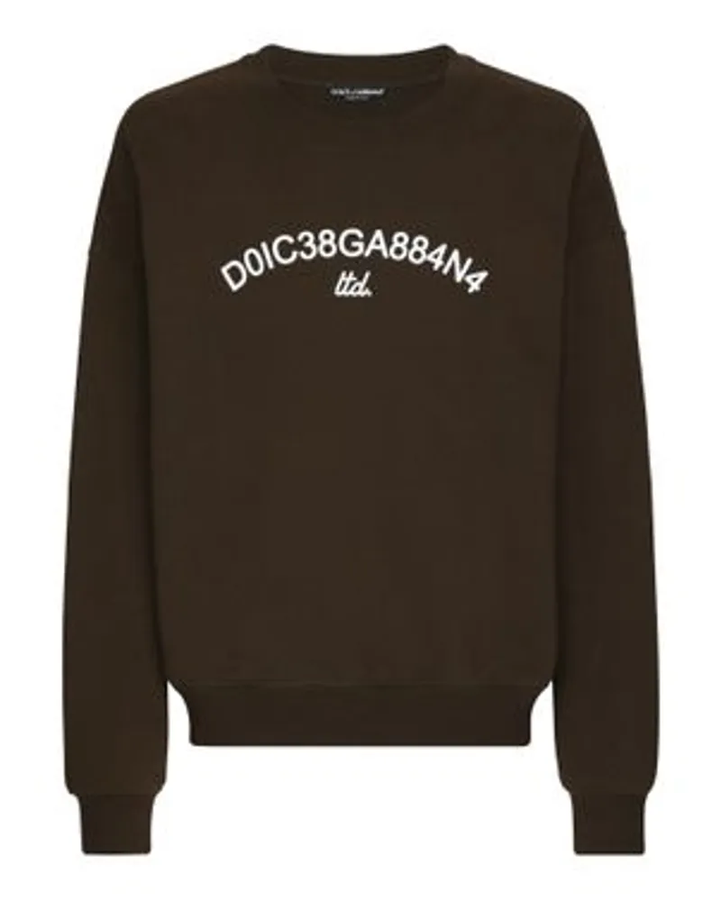 Dolce & Gabbana Sweatshirt mit Rundhalsausschnitt Brown