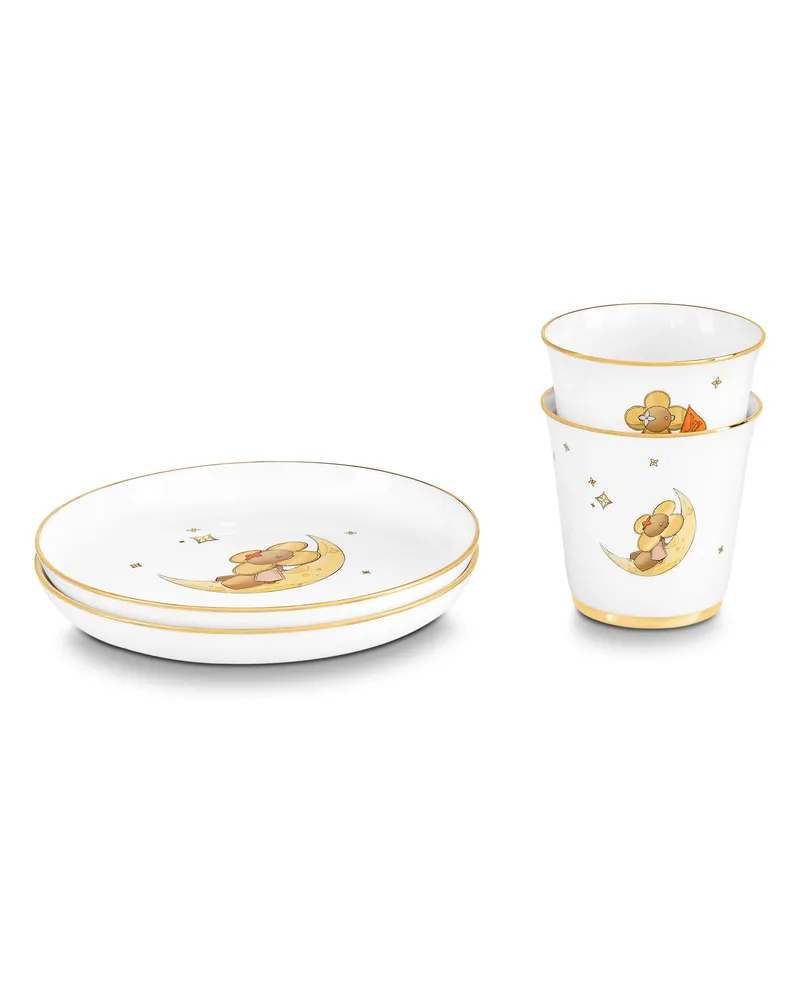 Louis Vuitton Vivienne Moon Teller- und Tassen-Set Multicolor