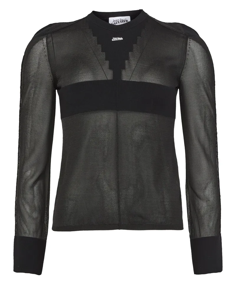 Jean Paul Gaultier Rundhals-Strickpullover aus Viscose mit langem Arm The Viscose 